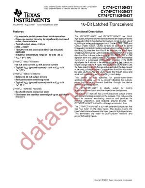 74FCT162543CTPVCG4 datasheet  